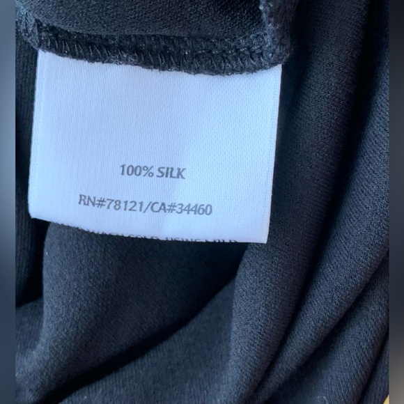 Excellent Condition, Eileen Fisher, Black 100% Silk Slip Dress, Size Small - Picture 7 of 9